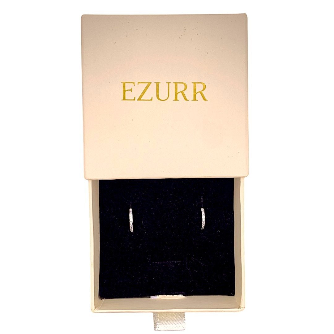 Sparkle Huggie Earrings (Pure Silver) - Silver